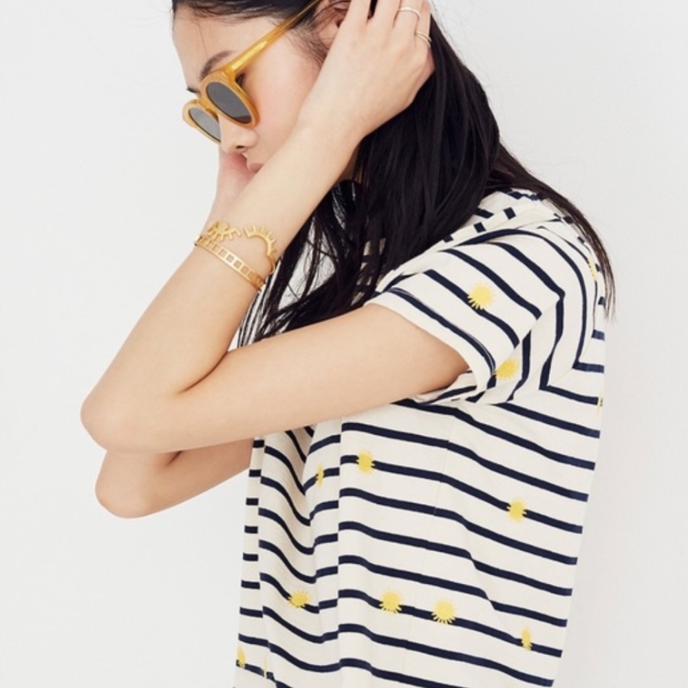 Madewell Women's Embroidered Sun Setlis boxy t